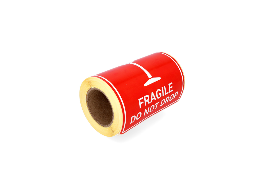 LIP-FRA/L<br>100 mm x 150 mm brīdinājuma uzlīmes FRAGILE<br>100 gab. 2